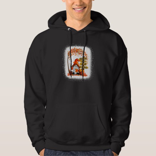 Blessed To Be Called Grandma Gnome Fall Autumn Tha Hoodie (Voorkant)
