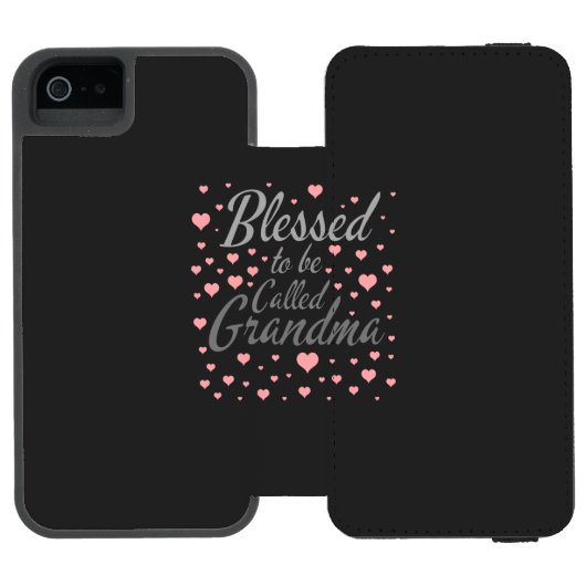 Blessed to be called grandma incipio iPhone portemonnee hoesje (Agenda Open)