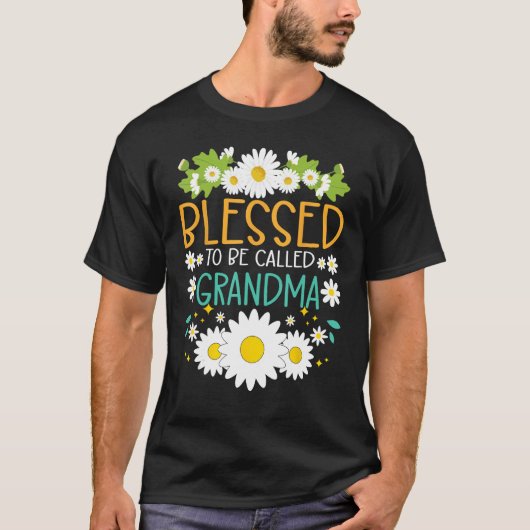 Blessed To Be Called Grandma Mothers Day Daisy Flo T-shirt (Voorkant)