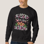Blessed To Be Called Grandmom Floral Flower Mom Mo Trui (Voorkant)