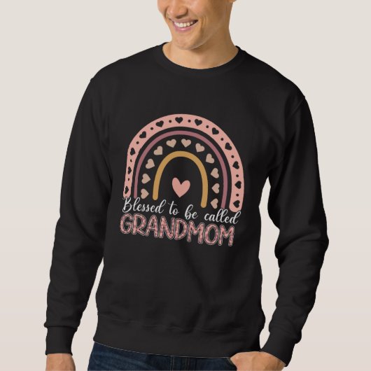 Blessed To Be Called Grandmom Leopard Rainbow Mom Trui (Voorkant)