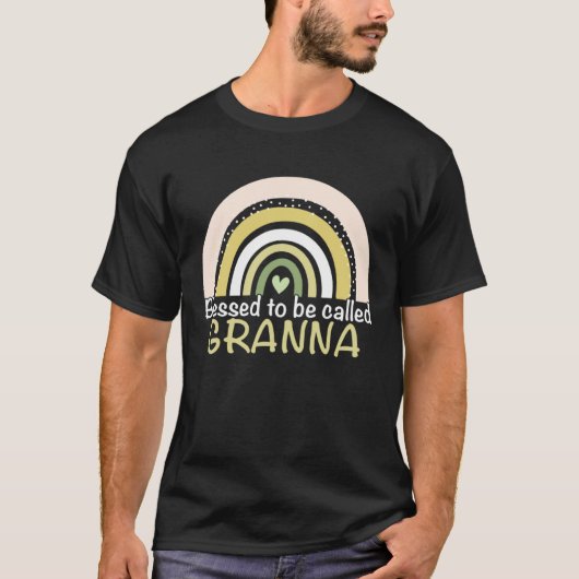 Blessed To Be Called Granna Boho Rainbow Mother s  T-shirt (Voorkant)