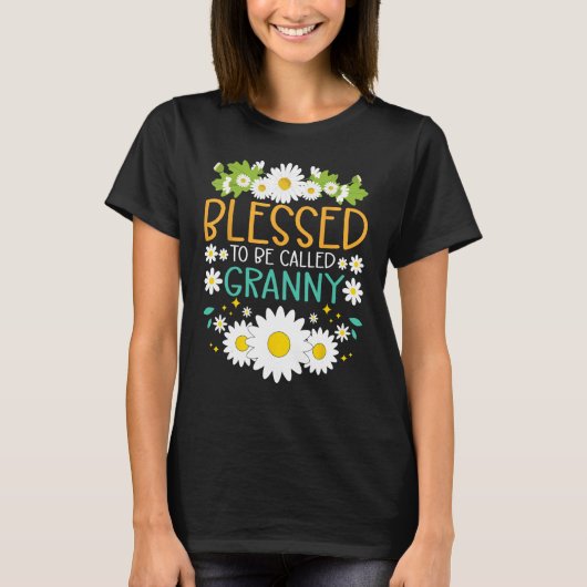 Blessed To Be Called Granny Mothers Day Daisy Flow T-shirt (Voorkant)