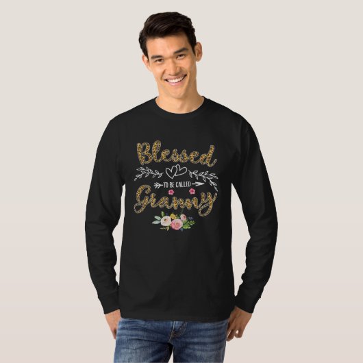 Blessed To Be Called Granny  Pretty Leopard Print T-shirt (Voorkant volledig)