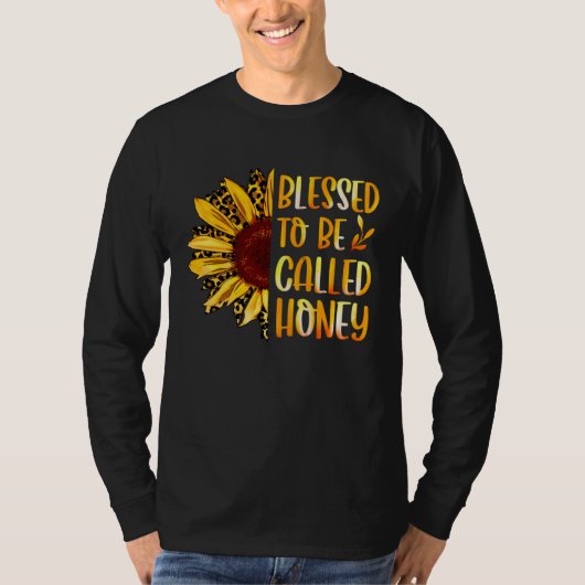 Blessed To Be Called Honey Cute Sunflower Mothers T-shirt (Voorkant)