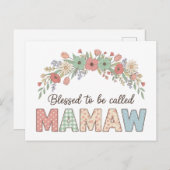 Blessed to be called Mamaw Aankondigingskaart (Voorkant / Achterkant)