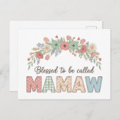 Blessed to be called Mamaw Briefkaart (Voorkant / Achterkant)