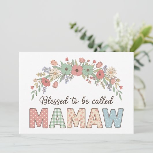 Blessed to be called Mamaw Kaart (Staand voorkant)