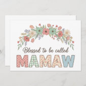 Blessed to be called Mamaw Kaart (Voorkant / Achterkant)