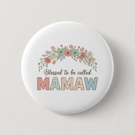 Blessed to be called Mamaw Ronde Button 5,7 Cm (Voorkant)