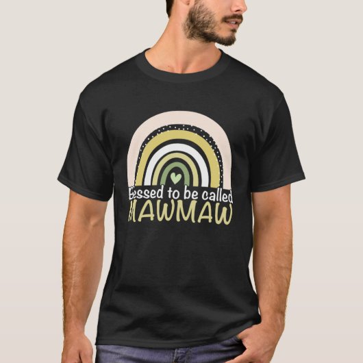 Blessed To Be Called Mawmaw Boho Rainbow Mother s T-shirt (Voorkant)