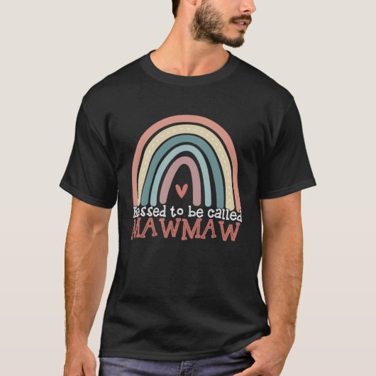 Blessed To Be Called Mawmaw Boho Rainbow Mothers D T-shirt (Voorkant)