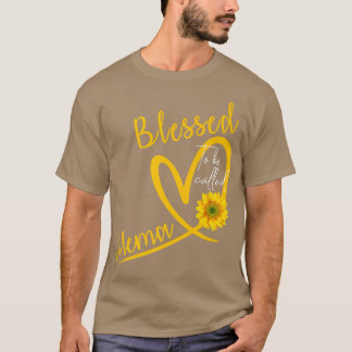 Blessed To Be Called Mema Heart Sunflower T-shirt