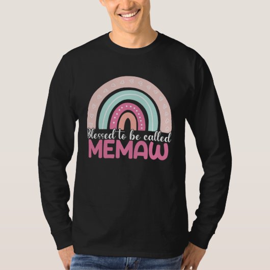 Blessed To Be Called Memaw Rainbow Mothers Day Mom T-shirt (Voorkant)