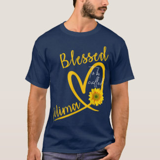 Blessed To Be Called Mima Heart Sunflower Mothers  T-shirt