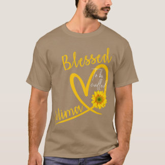 Blessed To Be Called Mima Heart Sunflower Mothers T-shirt