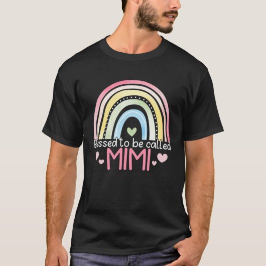 Blessed To Be Called Mimi Rainbow Mother s Day Bes T-shirt (Voorkant)