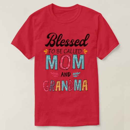 blessed to be called mom and grandma Premium  T-shirt (Design voorkant)