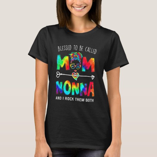 Blessed To Be Called Mom And Nonna Mother's Day T-shirt (Voorkant)