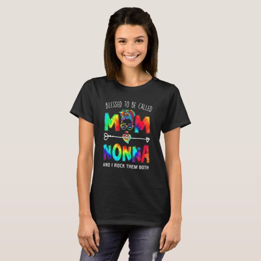 Blessed To Be Called Mom And Nonna Mother's Day T-shirt (Voorkant volledig)