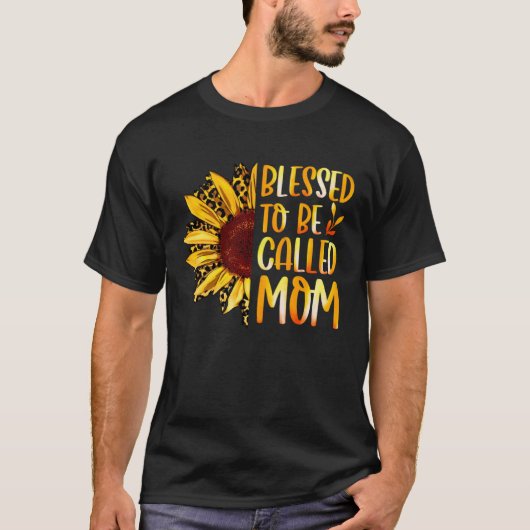 Blessed To Be Called Mom Cute Sunflower Women Moth T-shirt (Voorkant)