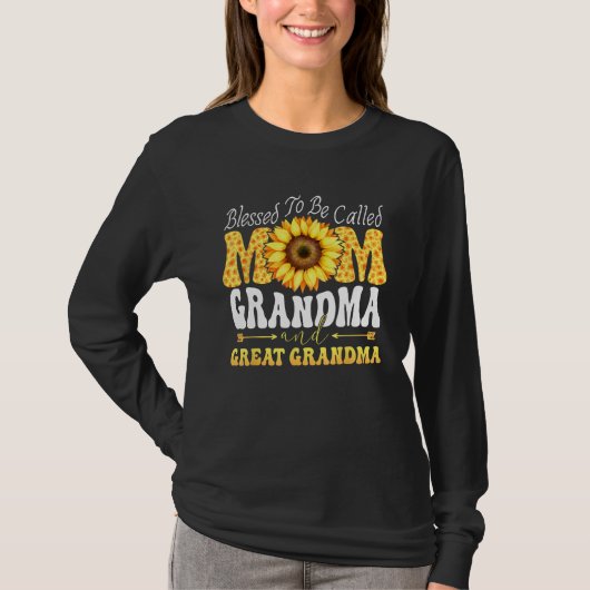 Blessed To Be Called Mom Grandma Great Grandma Mot T-shirt (Voorkant)