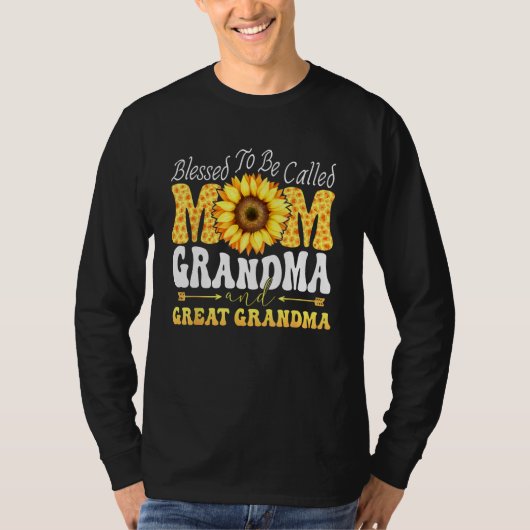 Blessed To Be Called Mom Grandma Great Grandma Mot T-shirt (Voorkant)
