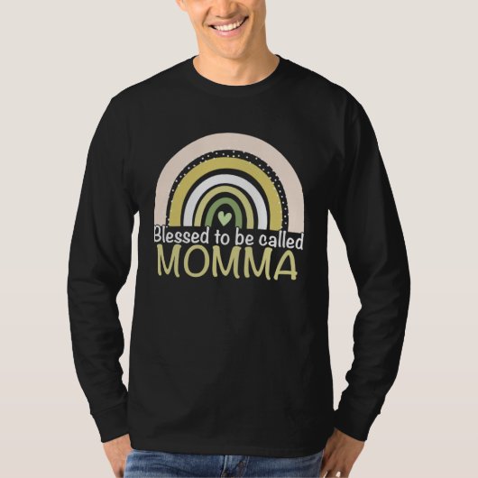 Blessed To Be Called Momma Boho Rainbow Mother s D T-shirt (Voorkant)