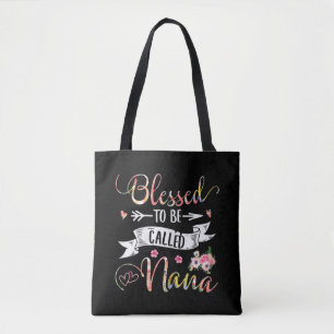 Blessed To Be Called Nana Grandma Christmas Mother Tote Bag