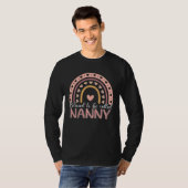Blessed To Be Called Nanny Leopard Rainbow Cute Mo T-shirt (Voorkant volledig)