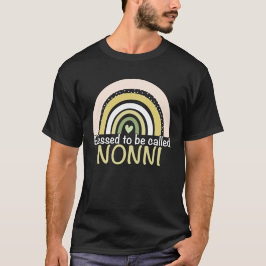 Blessed To Be Called Nonni Boho Rainbow Mother s D T-shirt (Voorkant)