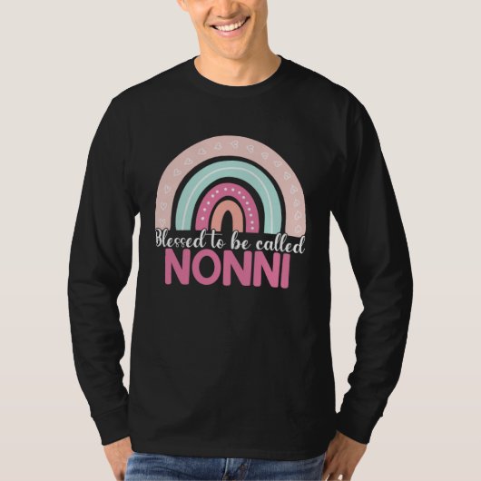 Blessed To Be Called Nonni Rainbow Mothers Day Mom T-shirt (Voorkant)