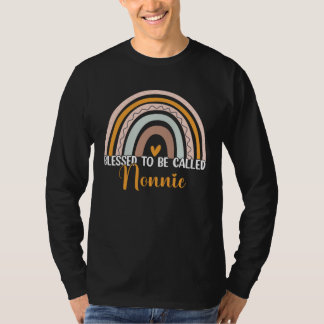 Blessed To Be Called Nonnie Boho Rainbow Mother s  T-shirt