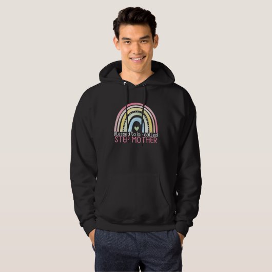 Blessed To Be Called Stepmother Rainbow Happy Moth Hoodie (Voorkant volledig)