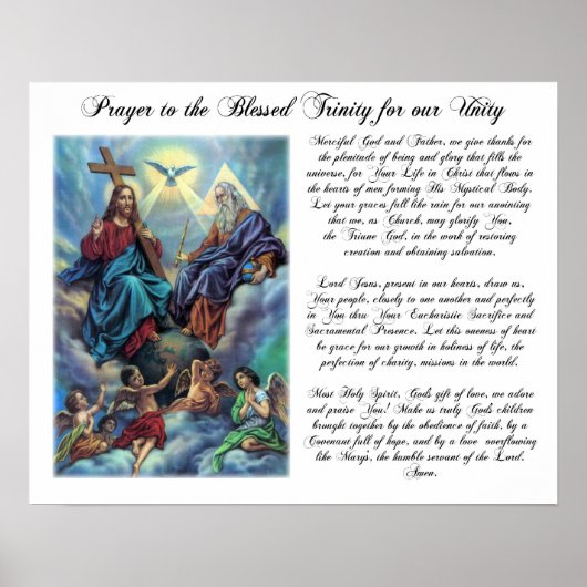 Blessed Trinity Prayer for Unity Poster (Voorkant)