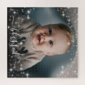 Blessed Uw Foto omringd door Sparkle Stars Legpuzzel (Horizontaal)
