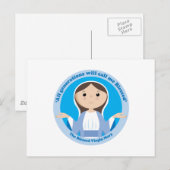 Blessed Virgin Mary Briefkaart (Voorkant / Achterkant)