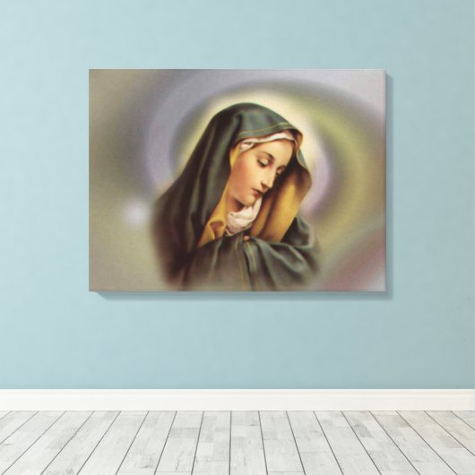 Blessed Virgin Mary Canvas Afdruk (Insitu (Houten vloer))