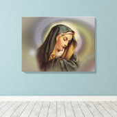 Blessed Virgin Mary Canvas Afdruk (Insitu (Houten vloer))
