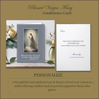 Blessed Virgin Mary Condoleance Kaart