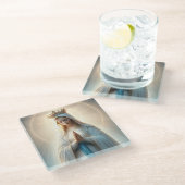 Blessed Virgin Mary Glazen Onderzetter (Schuin)