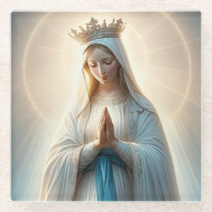 Blessed Virgin Mary Glazen Onderzetter