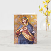 Blessed Virgin Mary Greeting card Kaart (Gele Bloem)