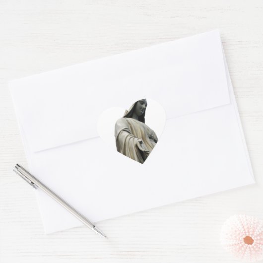 Blessed Virgin Mary Hart Sticker (Envelop)