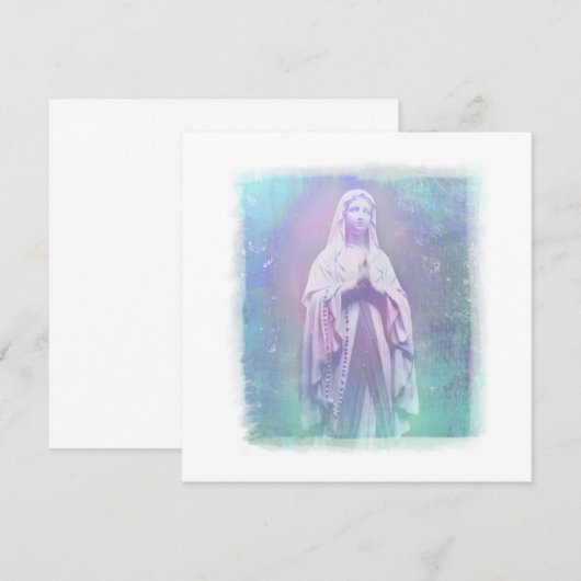 Blessed Virgin Mary Invitation Kaart (Voorkant / Achterkant)