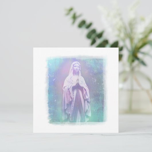 Blessed Virgin Mary Invitation Kaart (Staand voorkant)