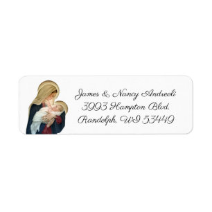 Blessed Virgin Mary Jesus Return Address Labels