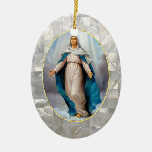 Blessed Virgin Mary Keramisch Ornament (Voorkant)