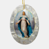 Blessed Virgin Mary Keramisch Ornament (Achterkant)