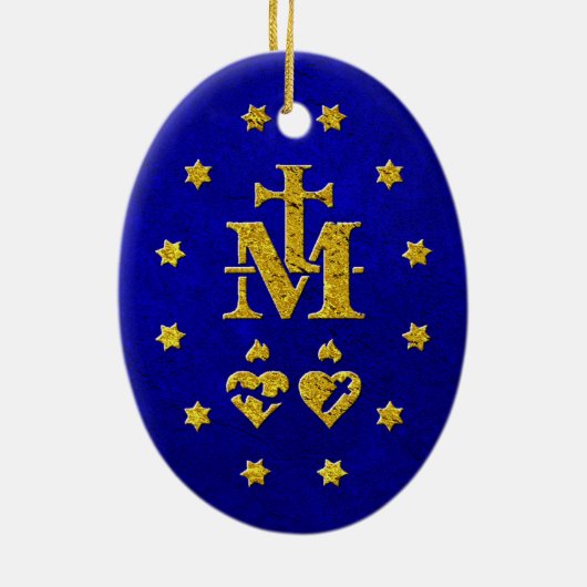 Blessed Virgin Mary Keramisch Ornament (Achterkant)